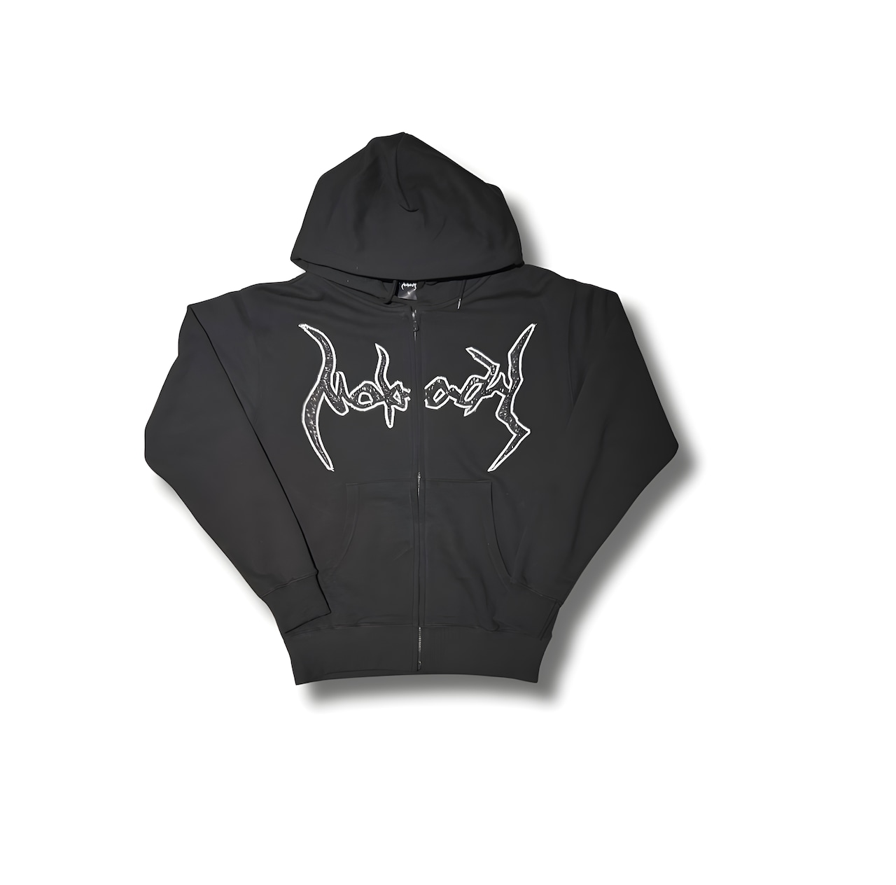 NOBODY LAME LOGO ZIP HOODIE